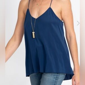 Johnny Was NWT Navy Edie Cami Top